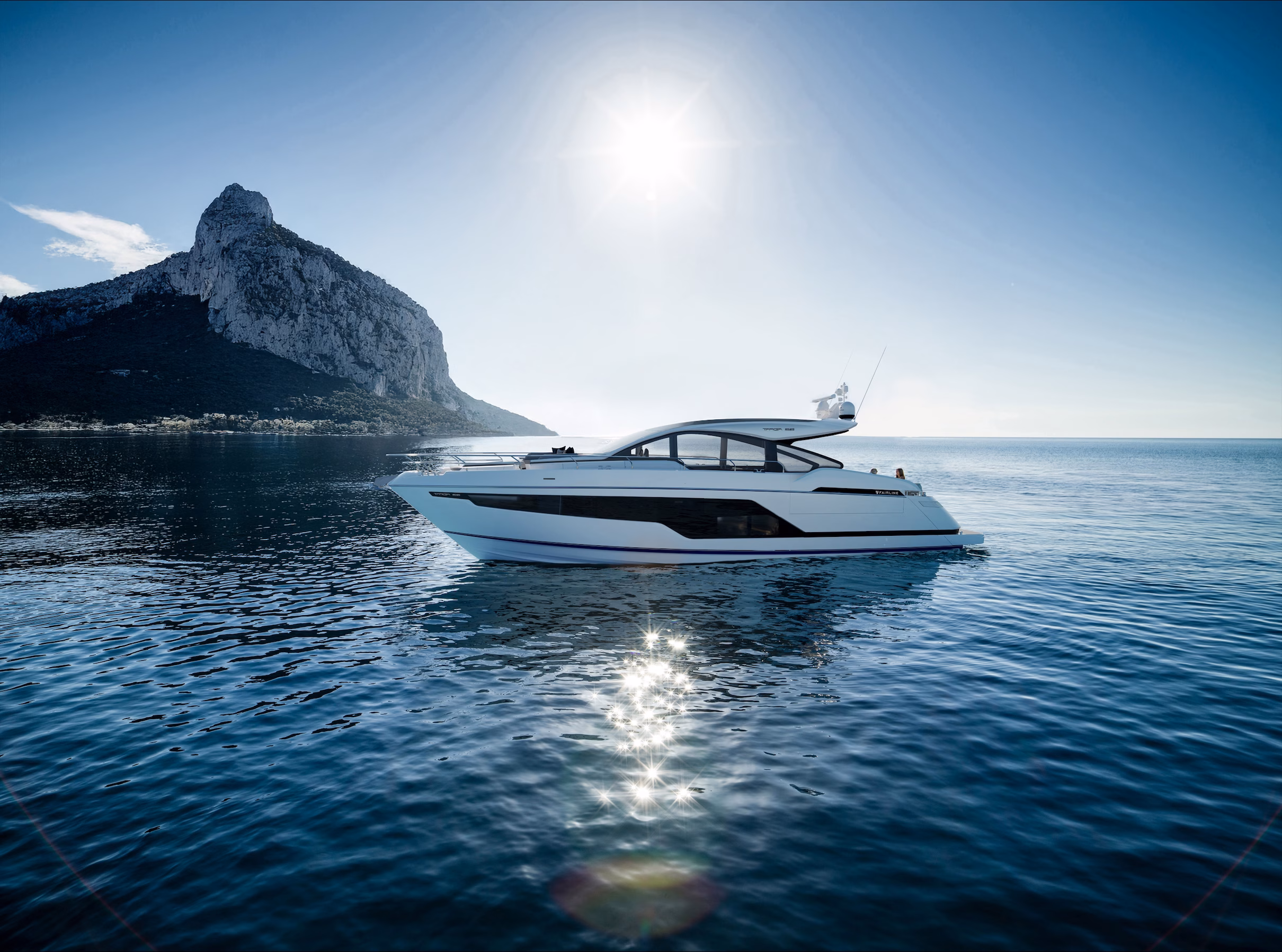 Luxury yacht on calm sea