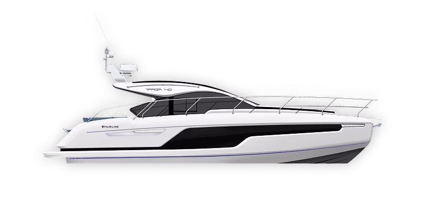 White luxury yacht on black background